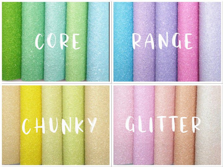 Purple Chunky Glitter Leather Sheets - 3 x A4 Sheet Bundle