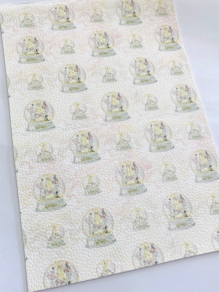 Boule à neige Casse-Noisette de Noël en simili cuir personnalisé