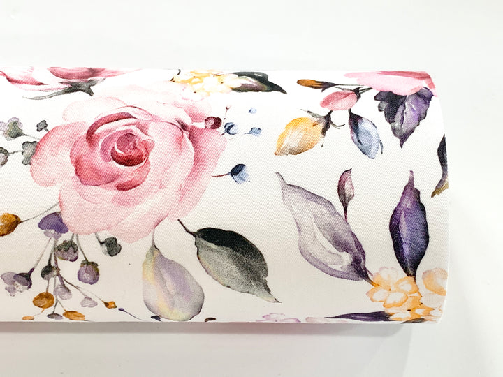 Feuilles de tissu à dos en feutre floral Spring Roses - Fabriquées sur commande