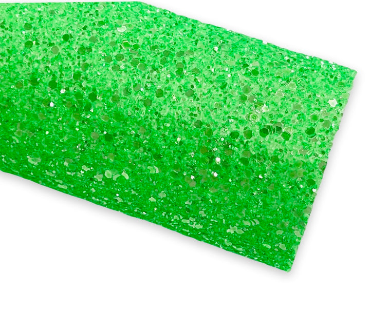 Lime Slime Green Frosty Glitter Canvas