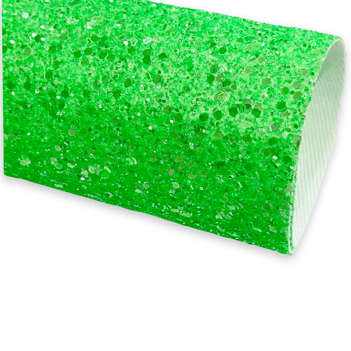 Lime Slime Green Frosty Glitter Canvas