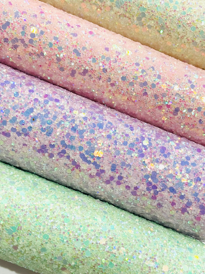 Similicuir à grosses paillettes rose Glitter Kiss
