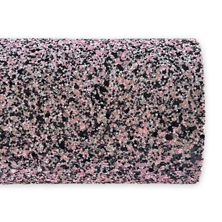 Ghouls Surprise Chunky Glitter Leather - Pink and Black Chunky Glitter Leather