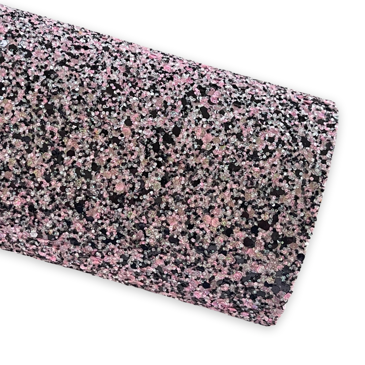 Ghouls Surprise Chunky Glitter Leather - Pink and Black Chunky Glitter Leather