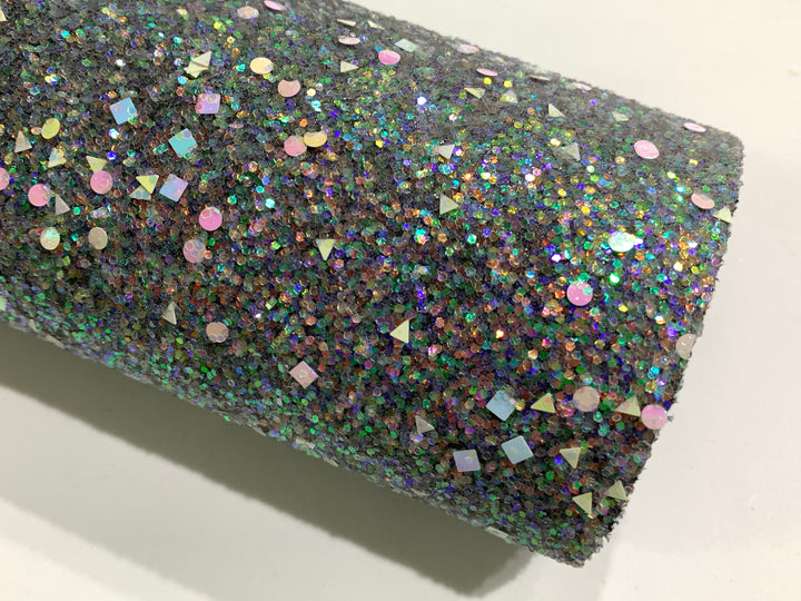 Pierres précieuses éparpillées vert foncé, grosses paillettes