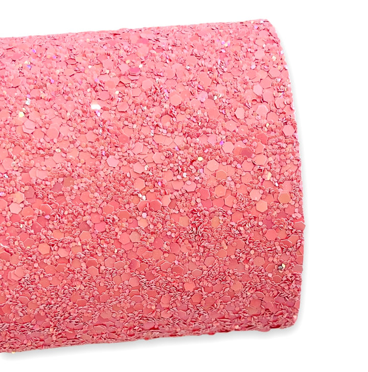 Watermelon Chunky Glitter Leather