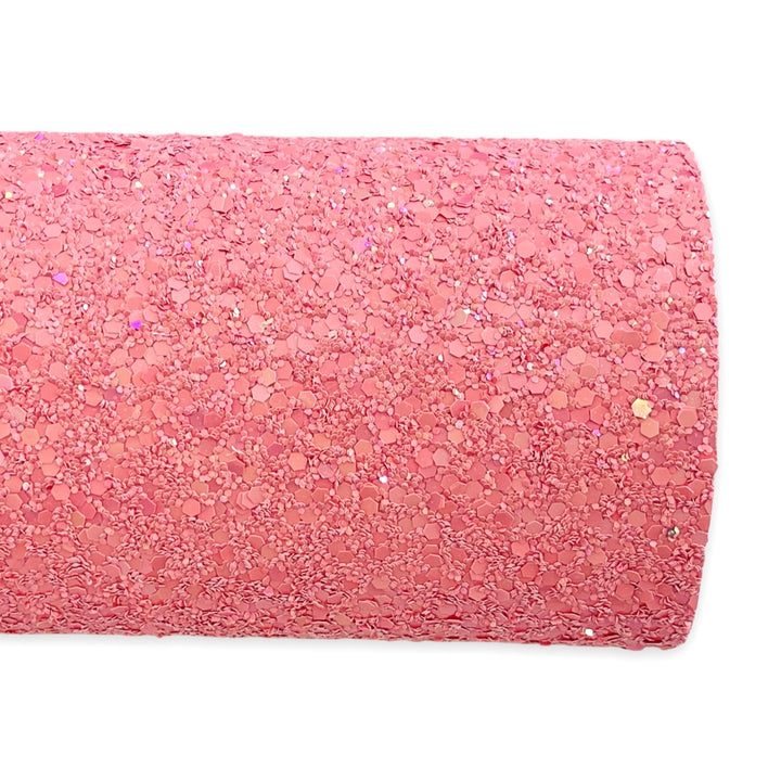 Watermelon Chunky Glitter Leather