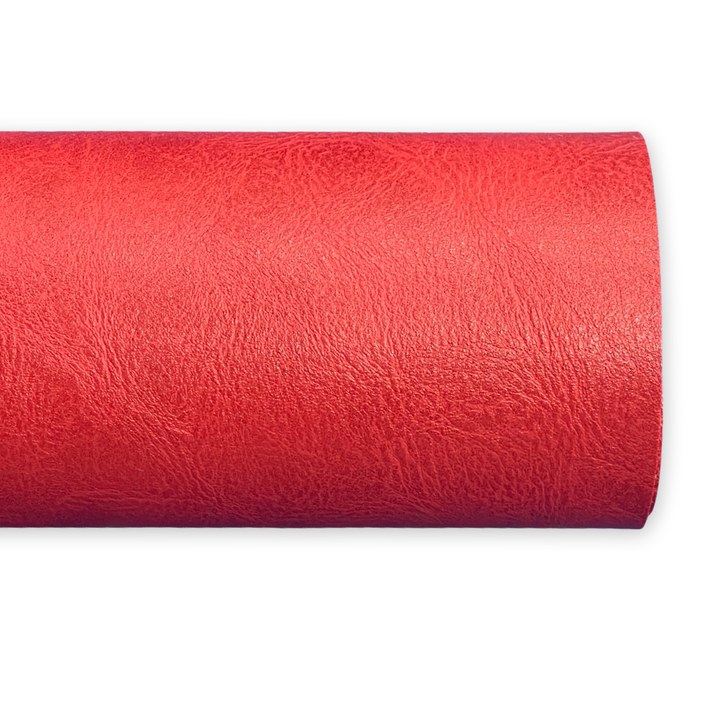 Similicuir effet vieilli rouge foncé