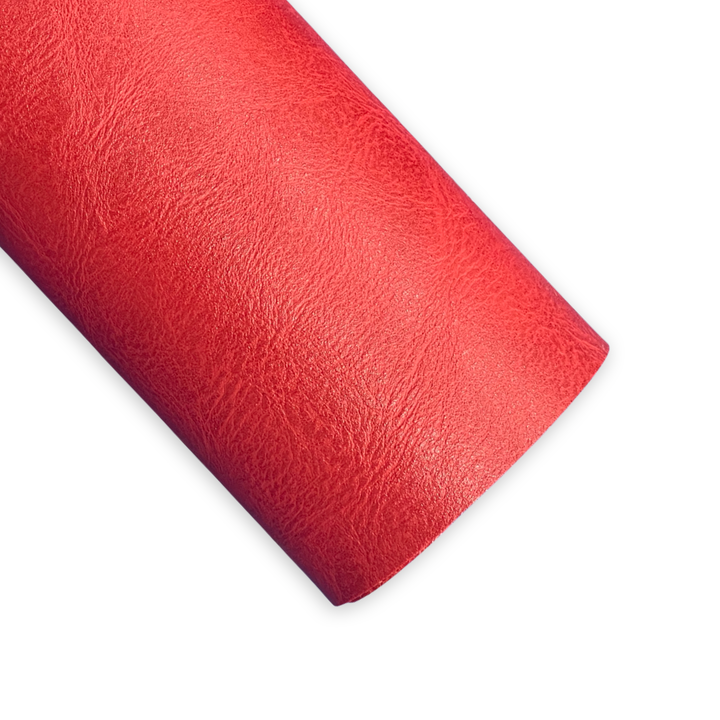 Similicuir effet vieilli rouge foncé