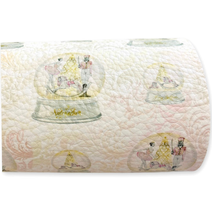 Boule à neige Casse-Noisette de Noël en simili cuir personnalisé