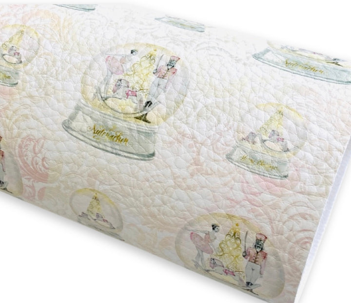 Boule à neige Casse-Noisette de Noël en simili cuir personnalisé