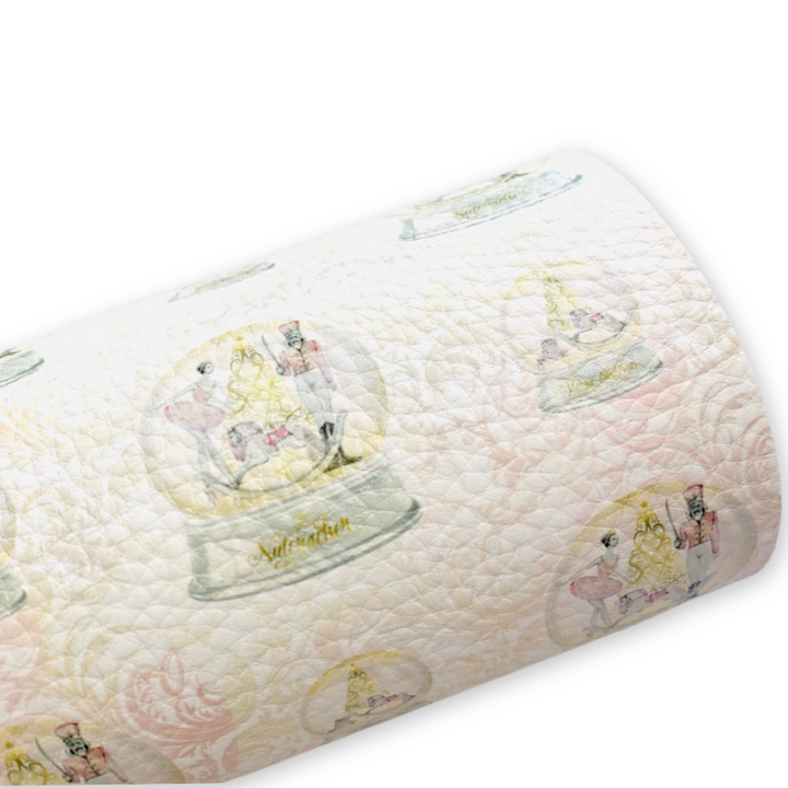 Boule à neige Casse-Noisette de Noël en simili cuir personnalisé