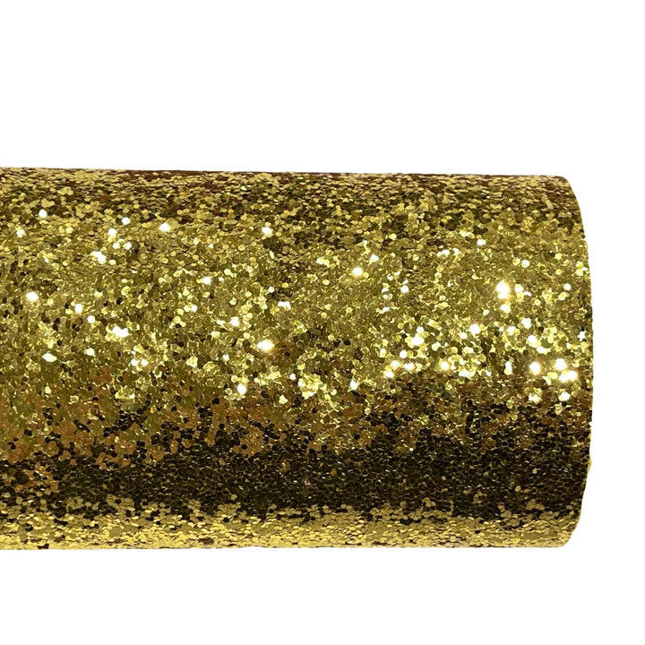 Luxe Yellow Gold Matching Back Chunky Glitter