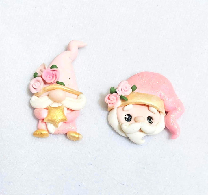 Pink Christmas Gnome Bow Clay from our Enchanted Maker