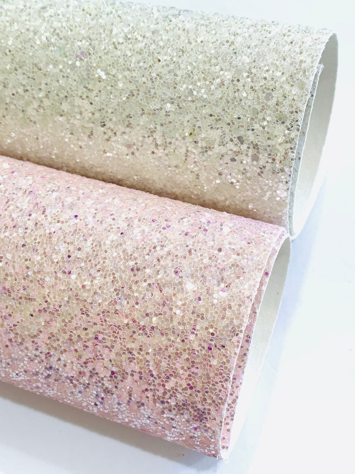 Feuille de tissu à grosses paillettes de poussière de fée rose lilas