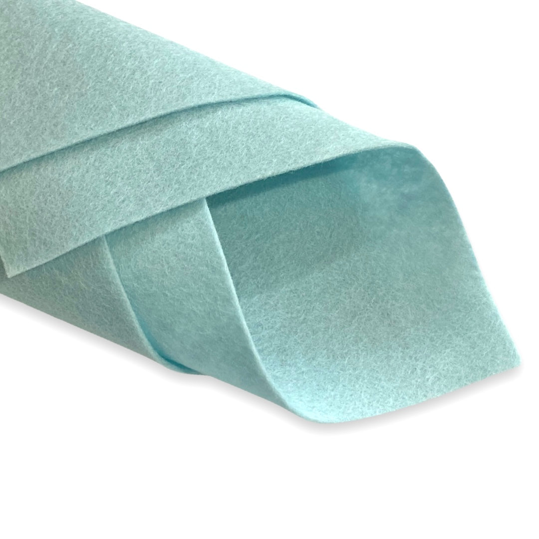 Feutre de laine 100% mérinos turquoise pâle - N° 81 - Nouvelle version couleur