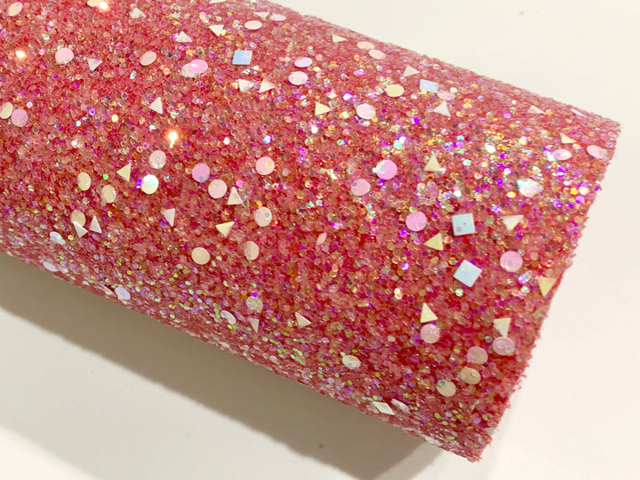 Deep Red Scattered Gems Chunky Glitter