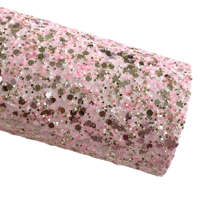 Wishes Paillettes épaisses rose clair et or rose