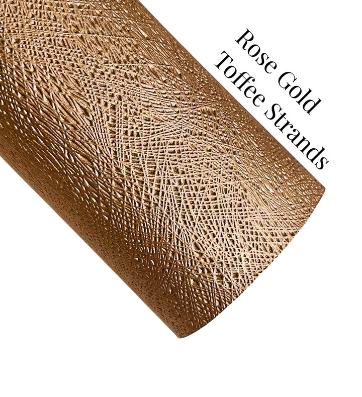 Rose Gold Toffee Strands Leatherette
