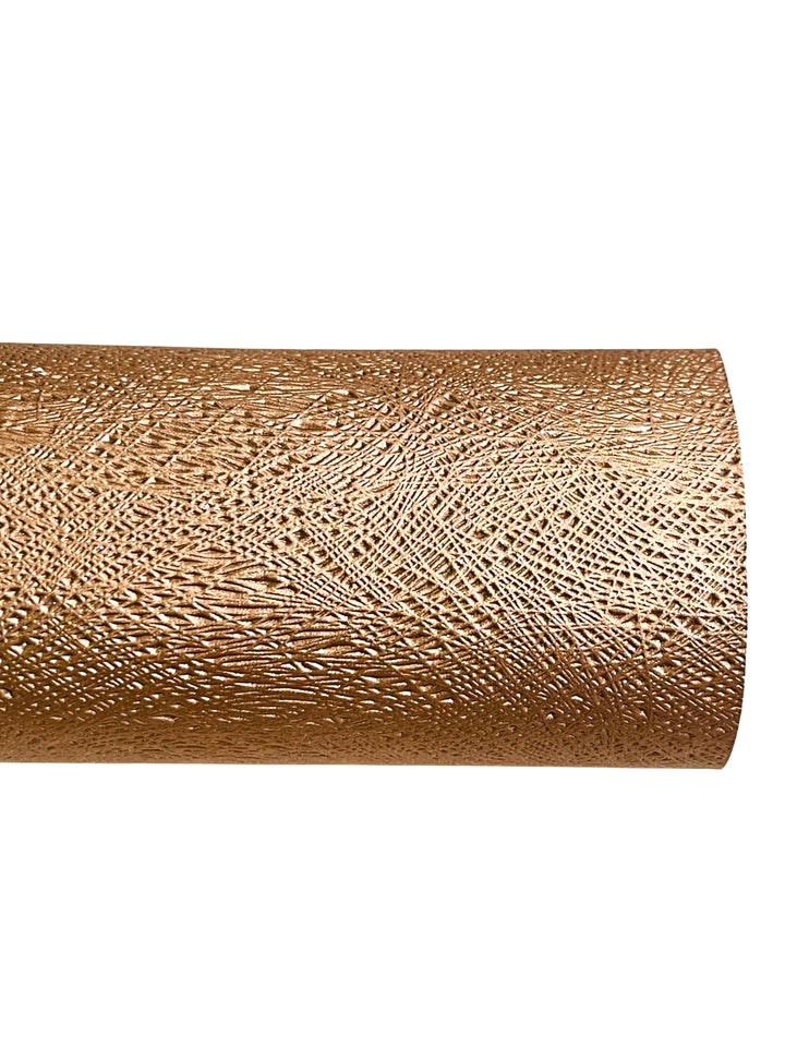 Rose Gold Toffee Strands Leatherette