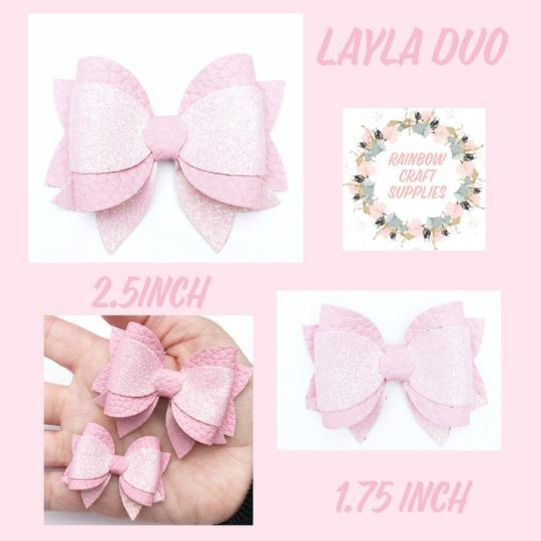 Matrice de découpe en acier compatible Baby Layla Duo Sizzix - Duo 1,75" et 2,5"