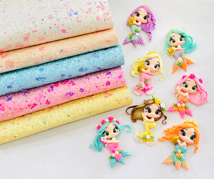 Yellow Mermazing Crystal Chunky Glitter Sheet