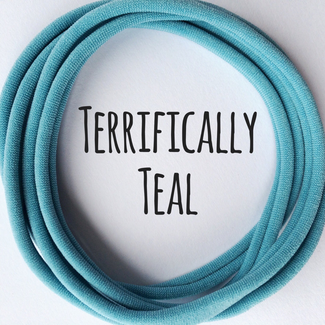 TEAL DAINTIES Bandeaux super doux de Nylon Headbands UK