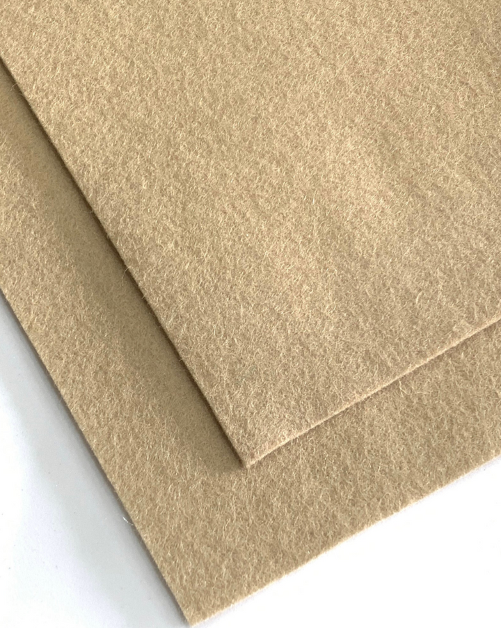 1mm Light Beige Merino Wool Felt A4 Sheet - No. 77- Pure Wool Felt - Australian Merino Wool