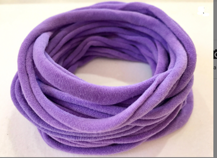PURPLE Nylon Headbands, Soft Nylon Bands, Baby Headbands, DIY Bows, Hair Bow Supplies, DIY Supplies, One Size Fits Most Headbands