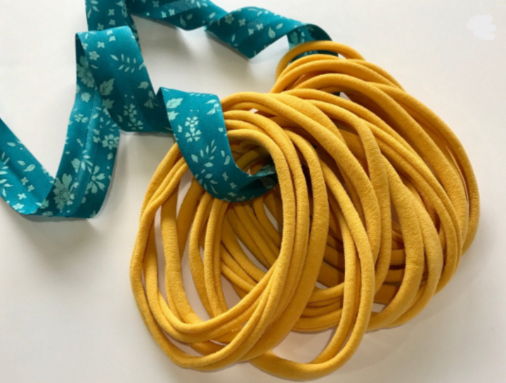 MUSTARD Nylon Headbands, Soft Nylon Bands, Baby Headbands, DIY Bows, Hair Bow Supplies, DIY Supplies, One Size Fits Most Headbands