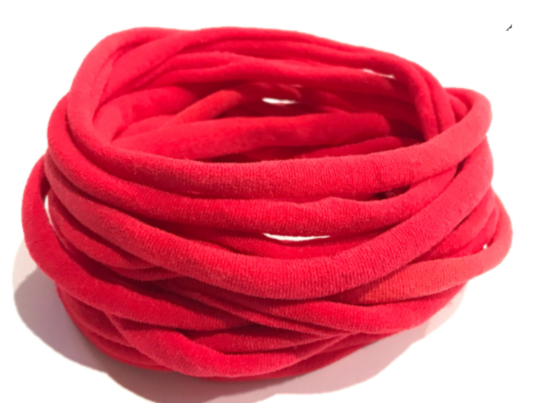 RED Nylon Headbands, Soft Nylon Bands, Baby Headbands, DIY Bows, Hair Bow Supplies, DIY Supplies, One Size Fits Most Headbands