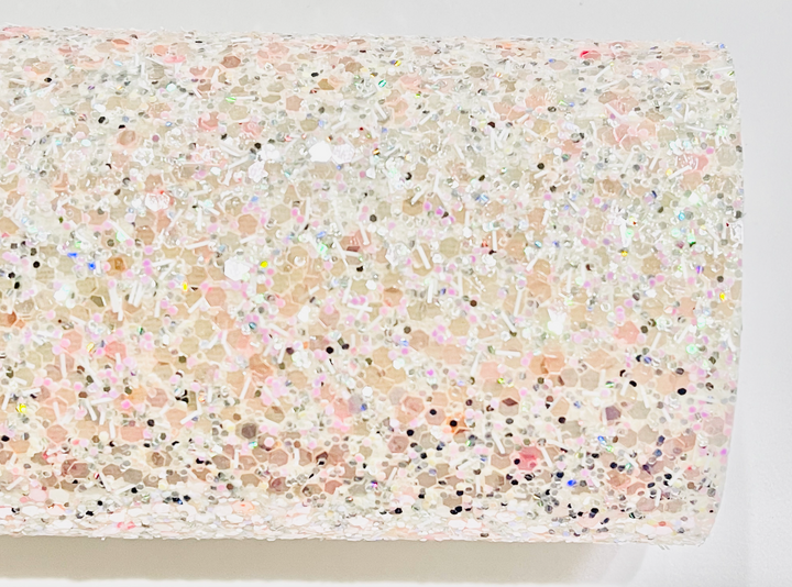 Paillettes épaisses multicolores rose bébé