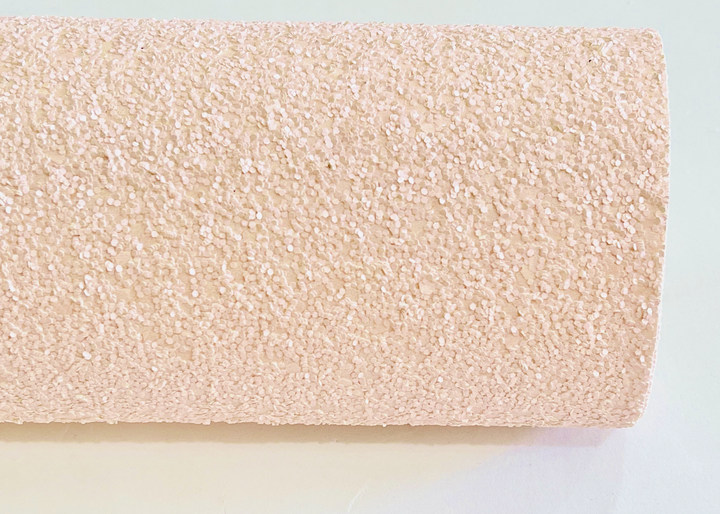 Feuilles de tissu à paillettes épaisses Blush pâle