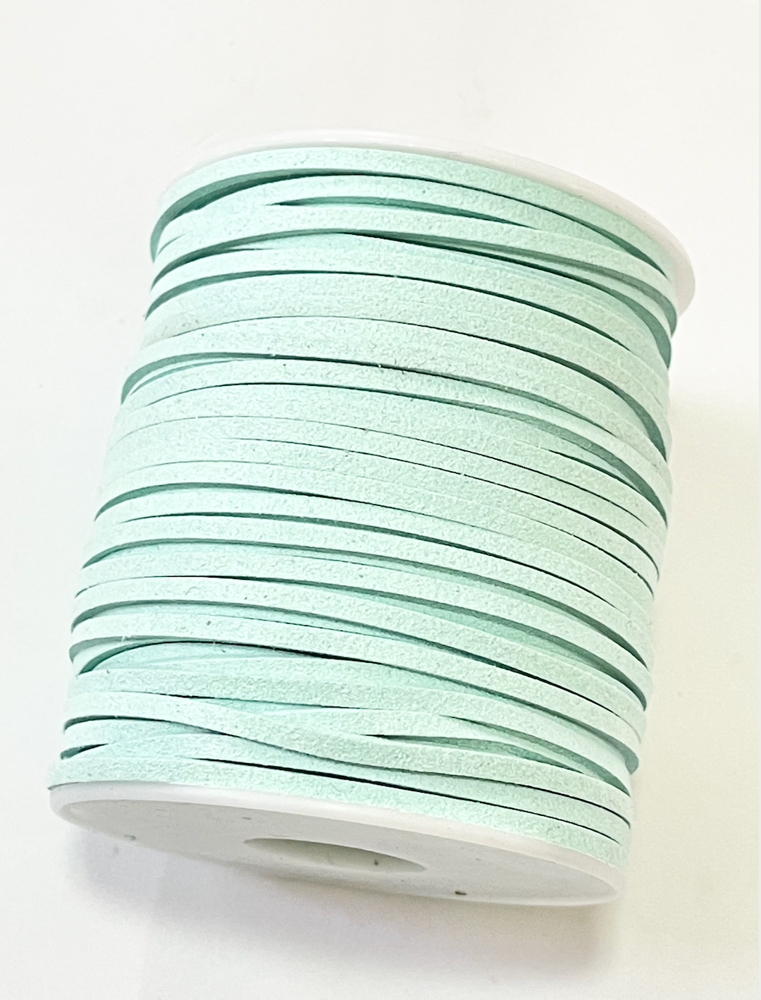 Cordon en faux suède menthe PASTEL - 5m - Cordon en suède menthe