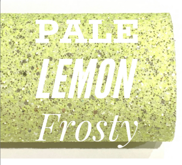 Feuilles de paillettes Chucky givrées citron vert pâle