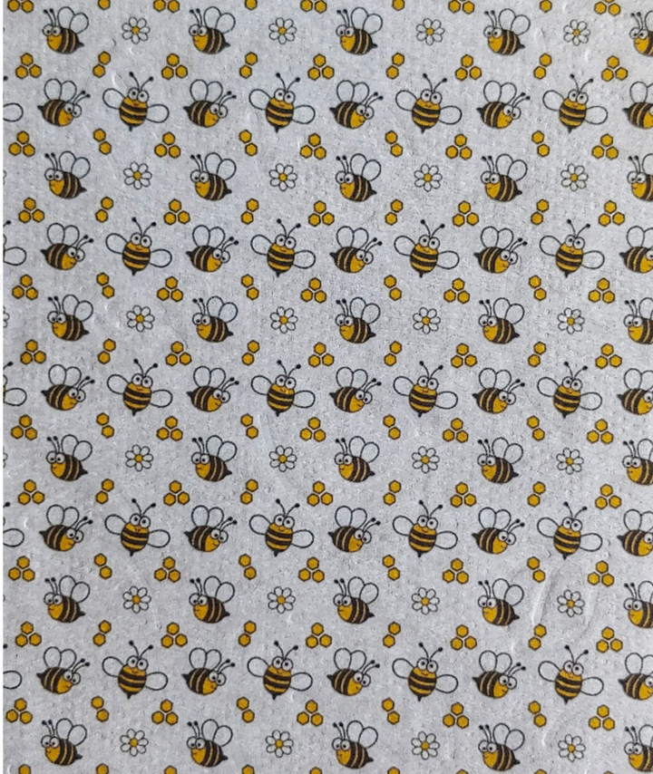 Feuille de serviette en tissu pour découpage - Abeilles