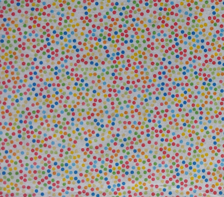 Feuille de serviette en tissu pour découpage - Points colorés