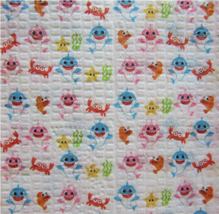 Tissue Napkin Sheet for Decoupage - Rainbow Sharks