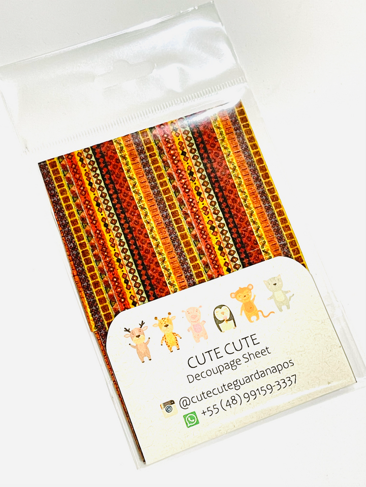Tissue Napkin Sheet for Decoupage - Tribal Print