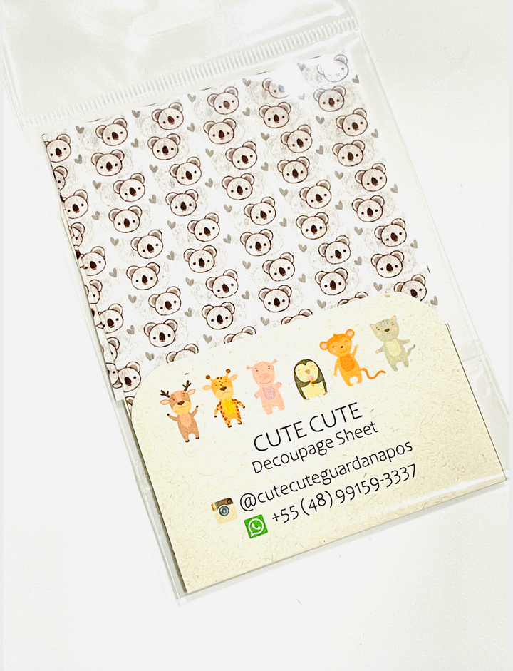 Tissue Napkin Sheet for Decoupage - Koala