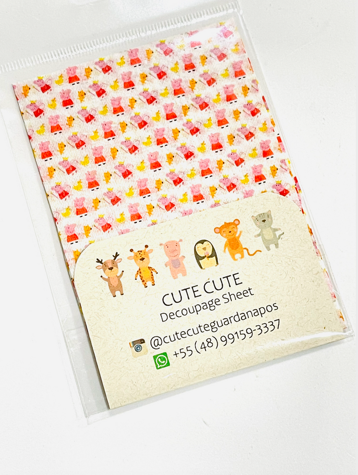 Tissue Napkin Sheet for Decoupage - Fairy Pig
