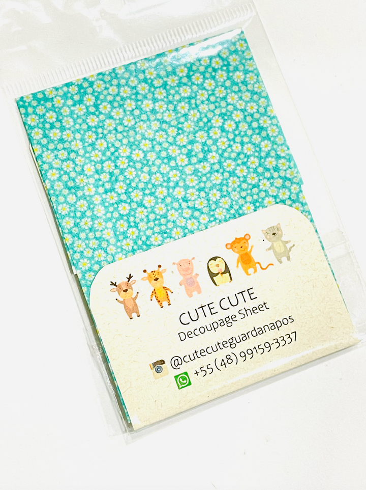 Tissue Napkin Sheet for Decoupage - White Daisies