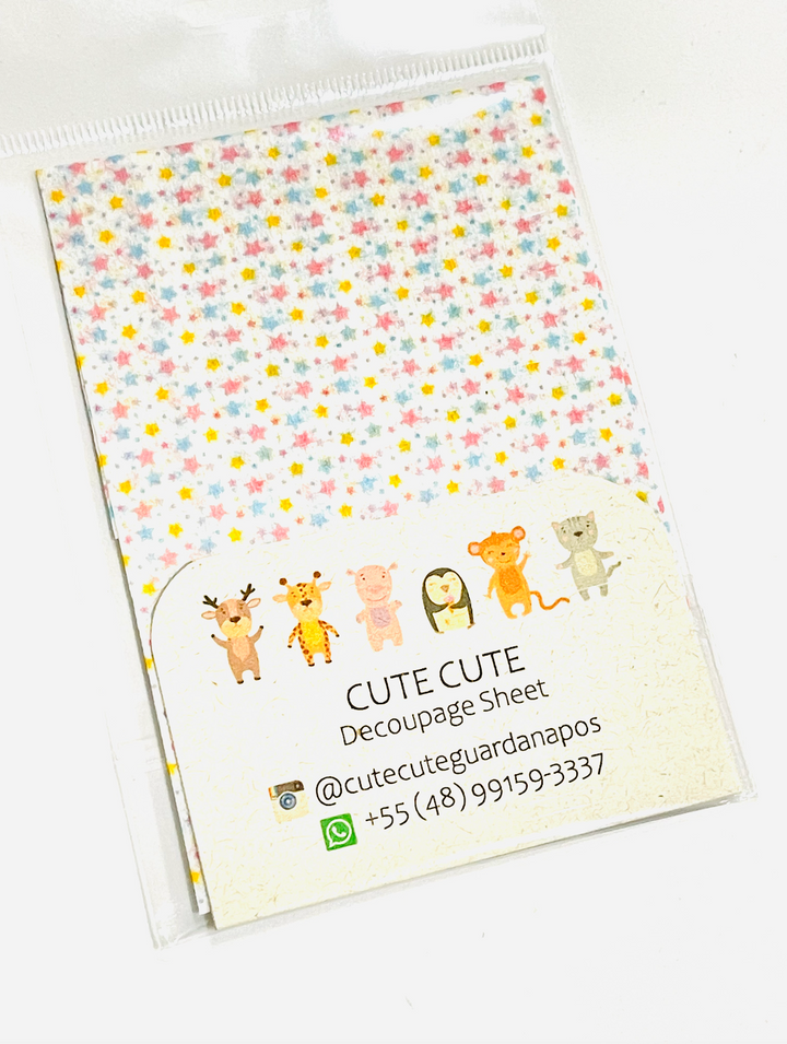 Feuille de serviette en tissu pour découpage - Étoiles