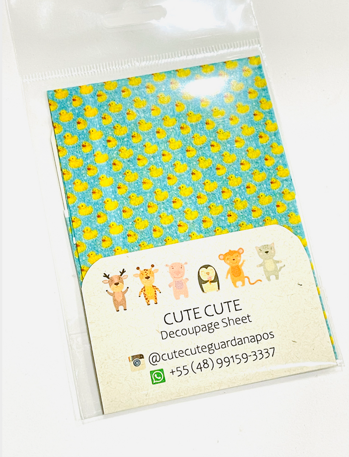 Tissue Napkin Sheet for Decoupage - Rubber Ducks