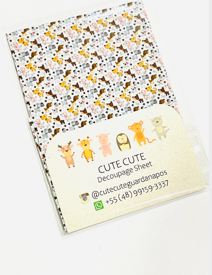 Tissue Napkin Sheet for Decoupage - Puppies