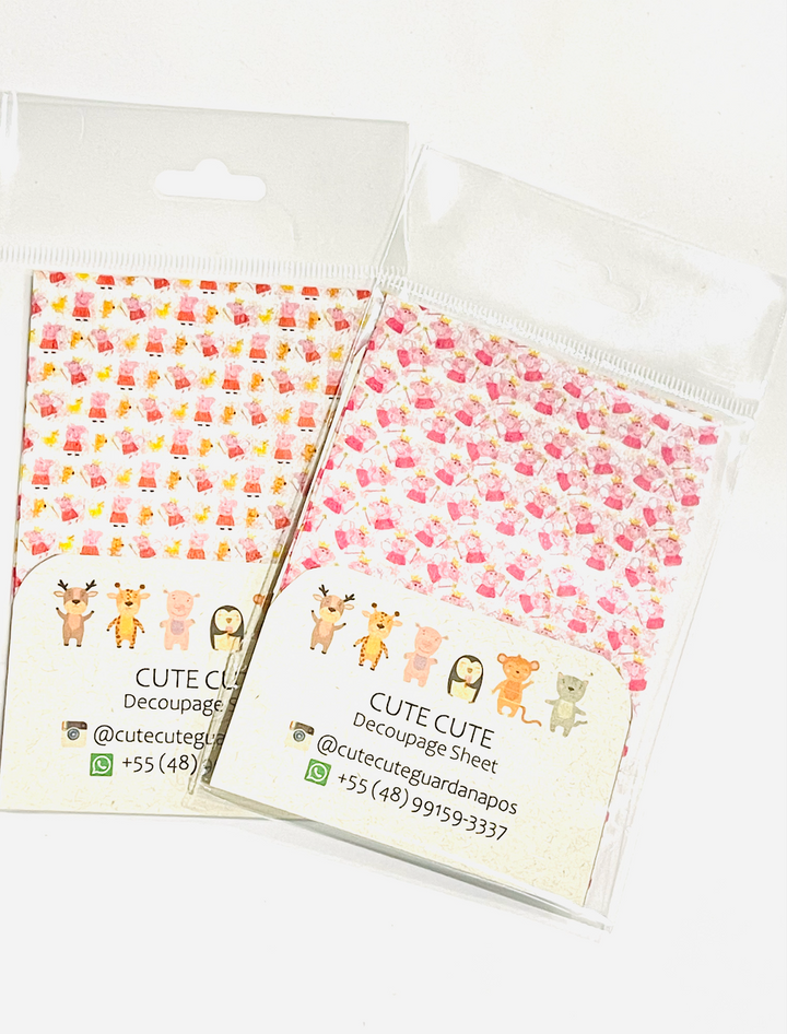 Tissue Napkin Sheet for Decoupage - Fairy Pig