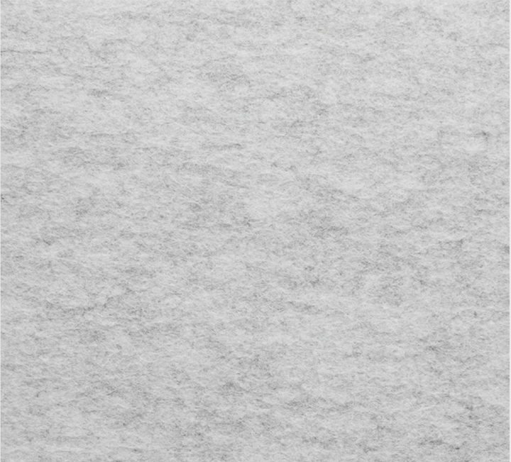 Feutre de laine mérinos gris clair chiné de 1 mm, feuille de 8 x 11 po - No. G1-00