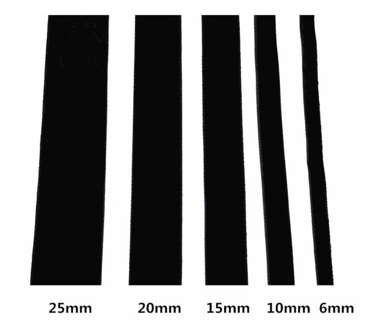 Ruban de velours sarcelle - 15 mm ou 25 mm - lot de 5 mètres.
