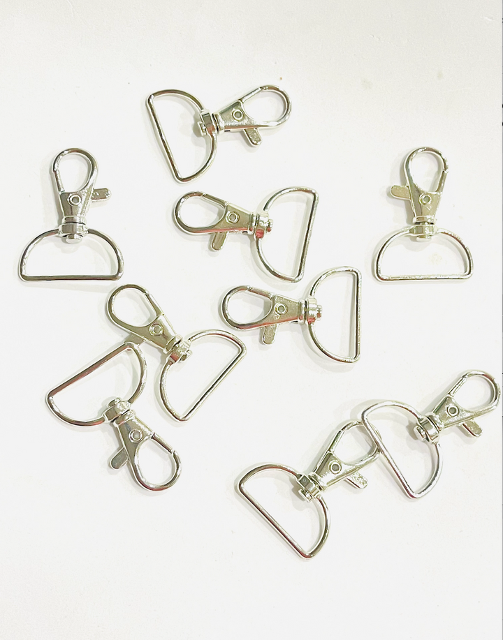 Lobster Clasp Swivel Key Rings in Silver