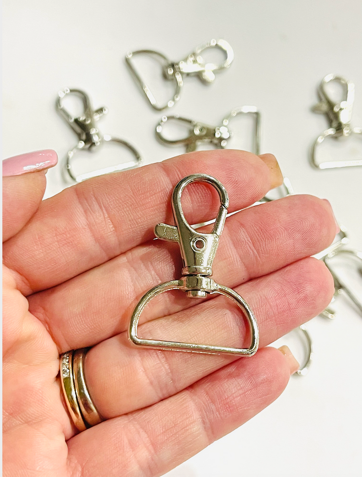 Lobster Clasp Swivel Key Rings in Silver